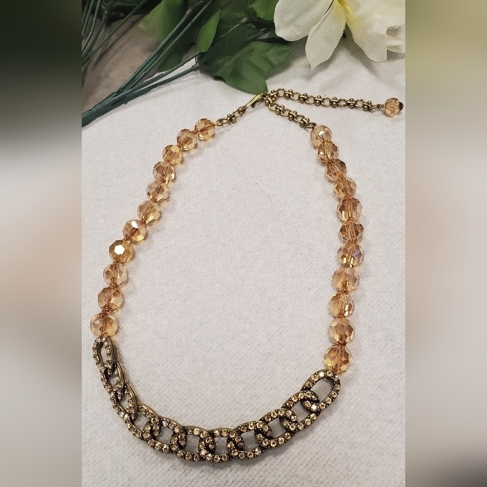 Glam Glittering Nude Bead Necklace 🌴